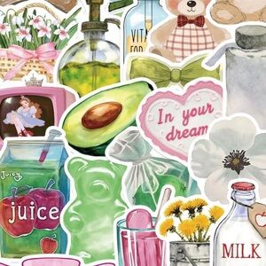 50pcs The Clean Girl Stickers Waterproof PVC Gift Cartoon Decoration Scrapbook